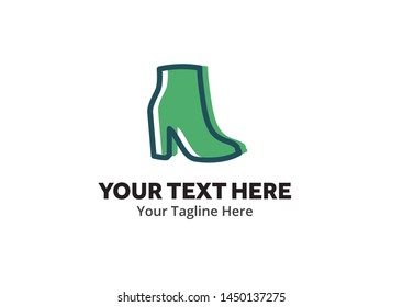 ladies shoes logo , ladies shoes simple logo creative design in flat style with color . shoes logo creative design for identity and business