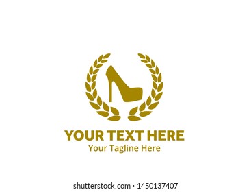 ladies shoes logo , ladies shoes simple logo creative design in flat style with color . shoes logo creative design for identity and business