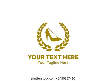 ladies shoes logo , ladies shoes simple logo creative design in flat style with color . shoes logo creative design for identity and business