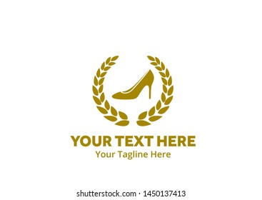 ladies shoes logo , ladies shoes simple logo creative design in flat style with color . shoes logo creative design for identity and business
