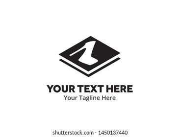 ladies shoes logo , ladies shoes simple logo creative design in flat style with color . shoes logo creative design for identity and business