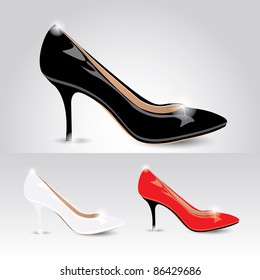 Ladies shoes - vector