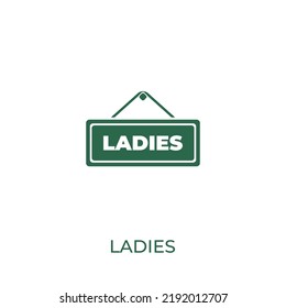 ladies sign concept icon. Vector symbol design of business collection. Can be used for web and mobile.