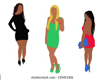 Ladies silhouette