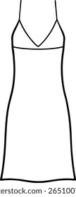 ladies sleep dress line art silhouette