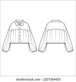 Ladies Tops, Blouse CAD Template