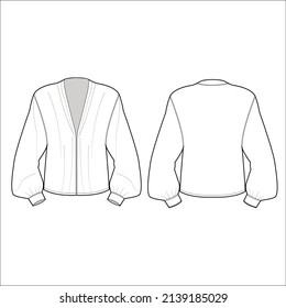 Ladies tops flat sketch vector