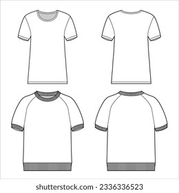  Ladies Tops, T-shirt, Shirt Vector Template