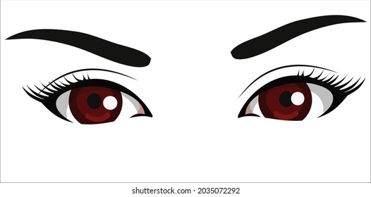 Ladies Two Eyes Vector Images On Stock Vector (Royalty Free) 2035072292 ...