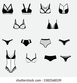 ladies underware collection in one background