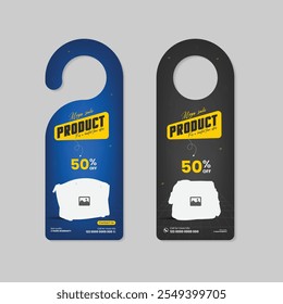 Ladies Vanity Bag Sale Door Hanger Template and Product Sale Door Hanger Two Color Variation Design
