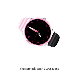 Ladies watch with two colors wristband.
