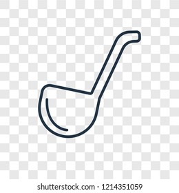 Ladle concept vector linear icon isolated on transparent background, Ladle concept transparency concept in outline style