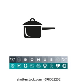 Ladle with cover icon