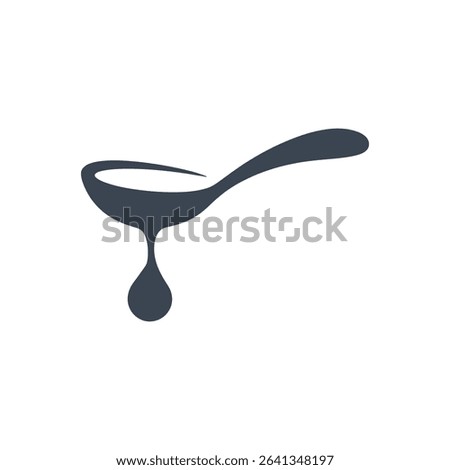 Ladle with a drop of liquid dripping icon