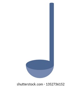 ladle flat illustration on white