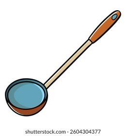 Ladle flat illutration white background