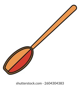 Ladle flat illutration white background