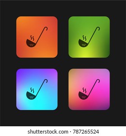 Ladle four color gradient app icon design