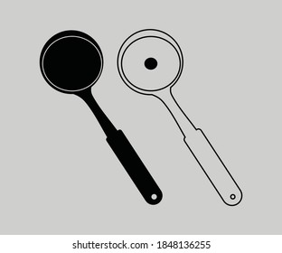 ladle icon design. Symbol of cooking utensils. ladle vector illustration symbol icon clipart on white isolated background.
