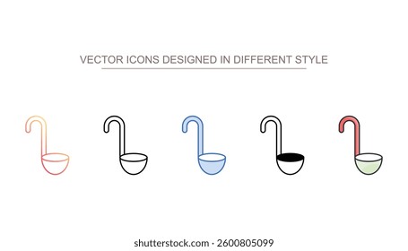 Ladle icon design with white background stock illustration