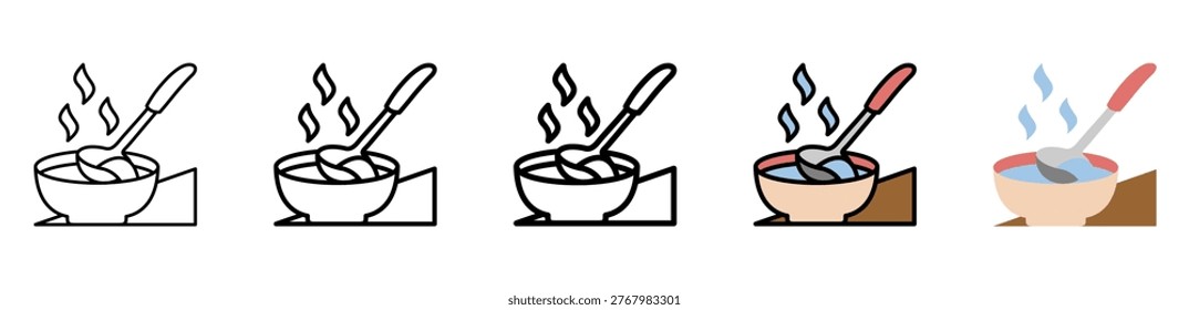 Ladle Icon With Differences and Colors