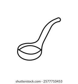 Ladle icon Flat simple outline