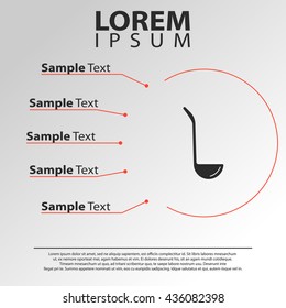 ladle icon. ladle infographics template