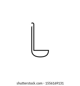 Ladle icon. Kitchen tool symbol. Logo design element