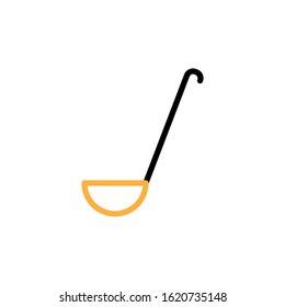 Ladle icon. Line and two colour design template