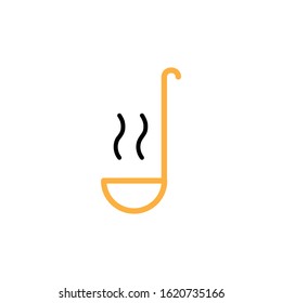 Ladle icon. Line and two colour design template