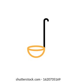 Ladle icon. Line and two colour design template