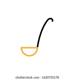 Ladle icon. Line and two colour design template