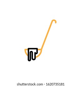 Ladle icon. Line and two colour design template
