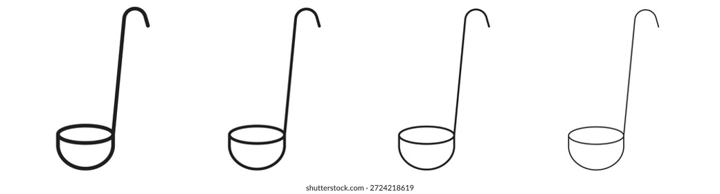 Conjunto de iconos de cucharón Vector eps10. ilustración, Plantilla de pictograma de símbolo de logotipo