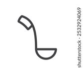 Ladle icon Simple outline vector logo