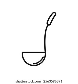 Ladle icon Simple thin line flat symbol