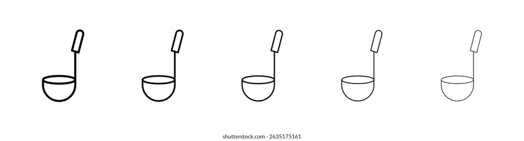 Ladle icon Simple thin line flat symbol