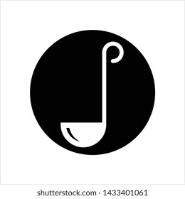 Ladle Icon, Ladle Spoon Vector Art Illustration