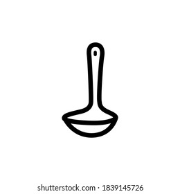 Icono de la ladle, Ilustración de arte de vectores de la cuchara de la lente, diseño a la moda