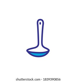 Ladle Icon, Ladle Spoon Vector Art Illustration, design trendy