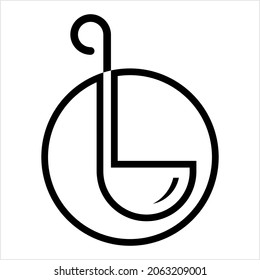 Ladle Icon, Ladle Spoon Vector Art Illustration