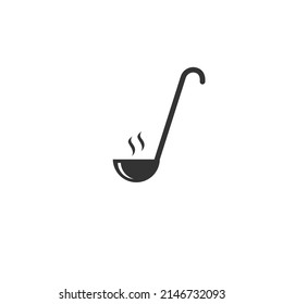 Ladle Icon, Ladle Spoon Vector Flat Sign