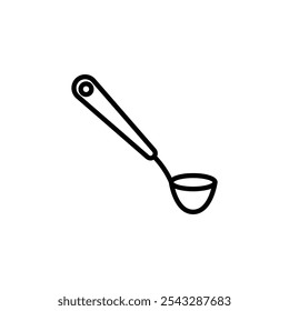 Ladle icon symbol collection on white background.