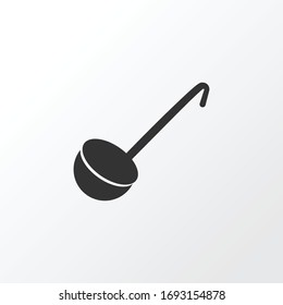 Ladle icon symbol. Premium quality isolated soup spoon element in trendy style.