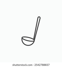 Ladle icon in thin outlined.