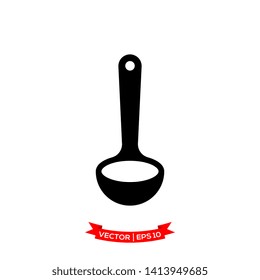 ladle icon in trendy flat style, soup ladle vector icon, kitchen utensil icon  