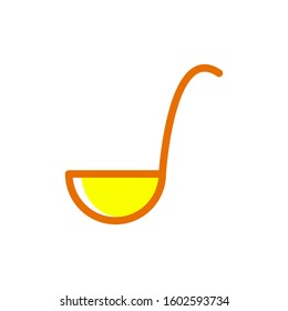 Ladle icon vector in flat style design