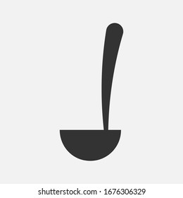 Ladle icon vector illustration kitchen utensil on background