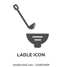 Ladle icon vector isolated on white background for your web and mobile app design, Ladle logo concept